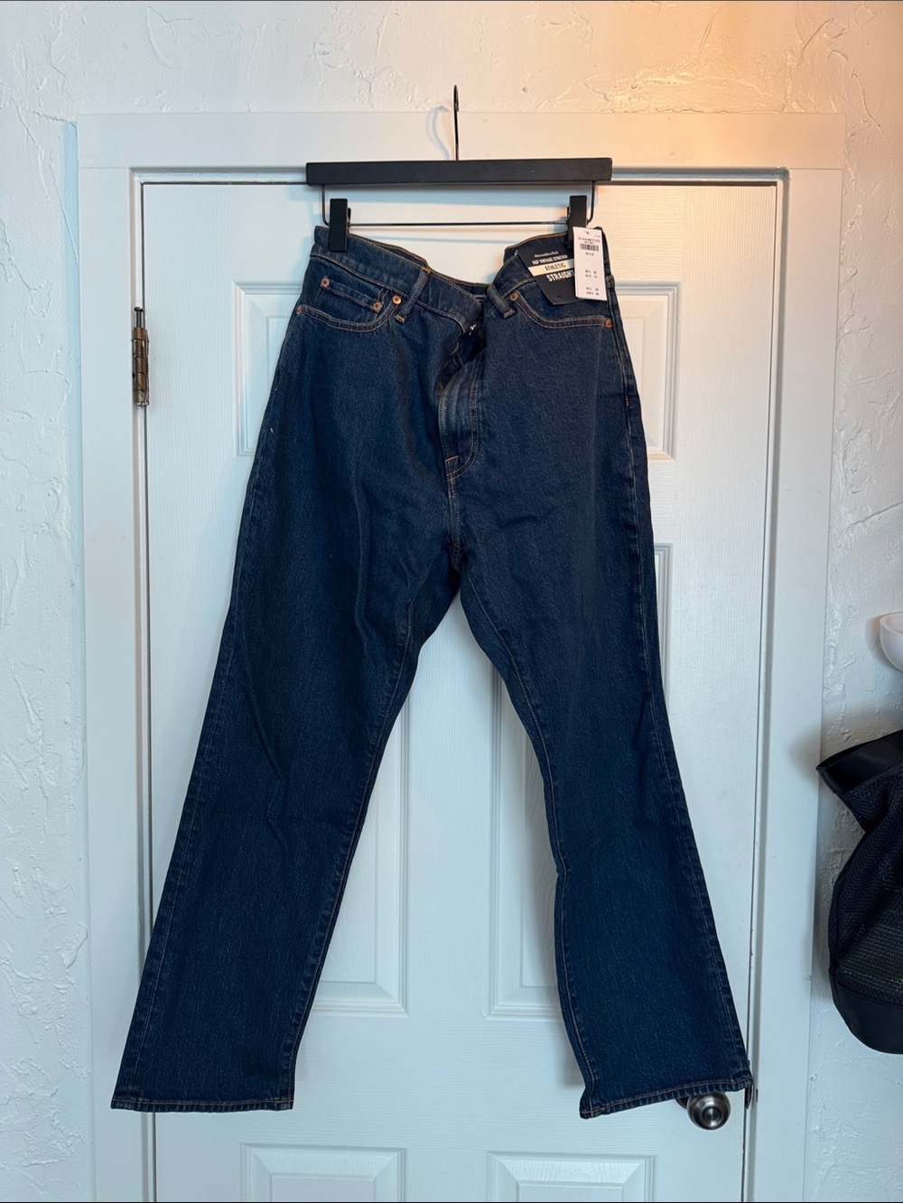 Abercrombie & Fitch Men's Dark Indigo Athletic Straight Jeans